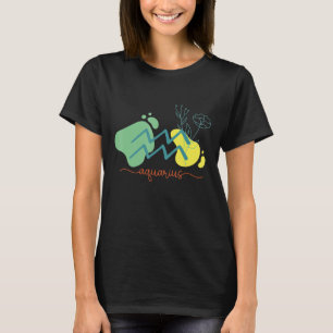 Aquarius Zodiac Sign Top Simple Graphic Birthday