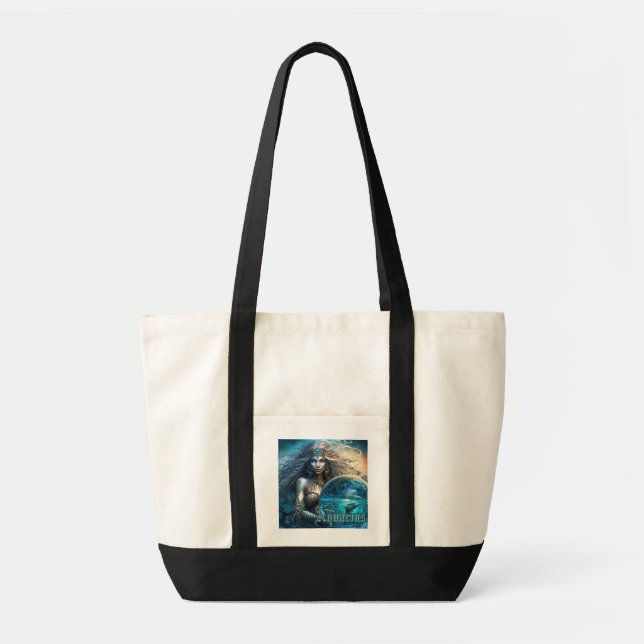 Aquarius Zodiac Sign Tote Bag (Front)