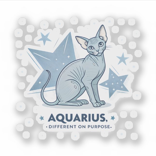 Aquarius Zodiac Sphynx Cat Different Purpose Art (Front)