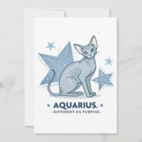 Aquarius Zodiac Sphynx Cat Different Purpose Art