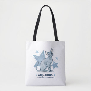 Aquarius Zodiac Sphynx Cat Different Purpose Art Tote Bag