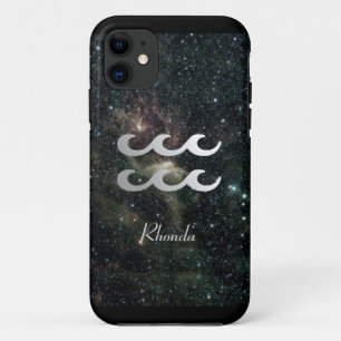 Aquarius Zodiac Star Sign Universe Case-Mate iPhone Case