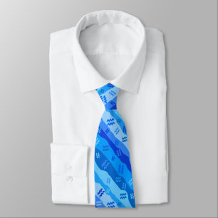 Aquarius Zodiac Stripes Tie