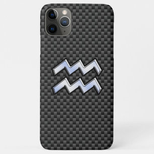 Aquarius Zodiac Symbol Carbon Fibre Decor Case-Mate iPhone Case