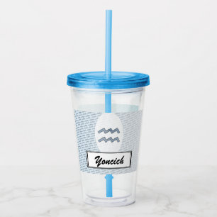 Aquarius Zodiac Symbol Element by K Yoncich Acrylic Tumbler