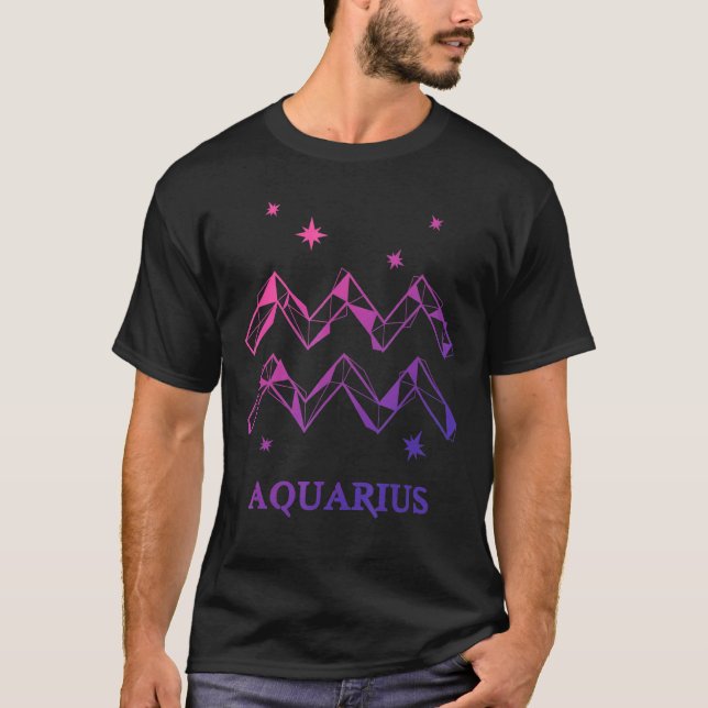 Aquarius Zodiac T-Shirt (Front)