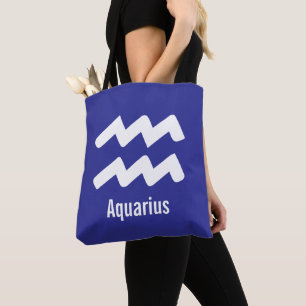 Aquarius Zodiac Traits Minimal Astrology Tote Bag