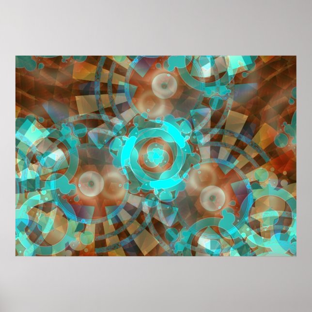AquaRustia Abstract Poster (Front)