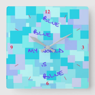 Aquasquare Cubed Square Wall Clock