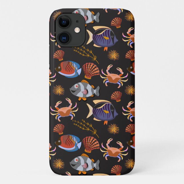 Aquatic animals pattern | ocean underwater life 11 Case-Mate iPhone case (Back)