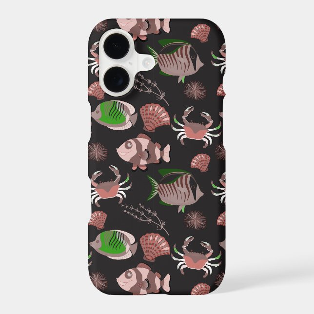 Aquatic animals pattern | ocean underwater life 12 (Back)