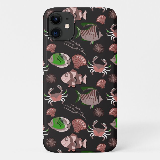 Aquatic animals pattern | ocean underwater life 12 Case-Mate iPhone case (Back)