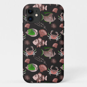 Aquatic animals pattern ocean underwater life 12 Case-Mate iPhone case