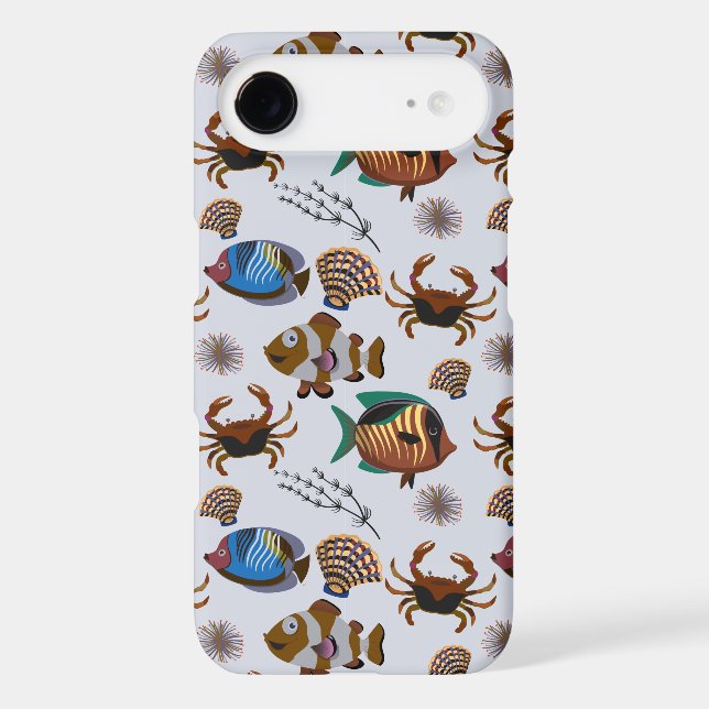 Aquatic animals pattern | ocean underwater life 14 Case-Mate iPhone case (Back)