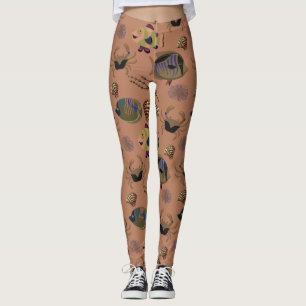 Aquatic animals pattern   ocean underwater life 15 leggings