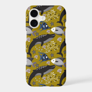Aquatic animals pattern ocean underwater life 18