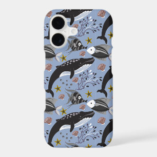 Aquatic animals pattern ocean underwater life 19
