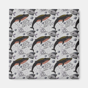 Aquatic animals pattern ocean underwater life 22 magnet