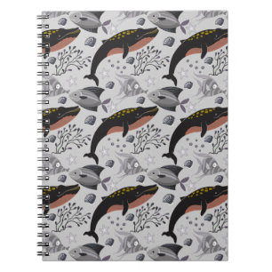 Aquatic animals pattern   ocean underwater life 22 notebook