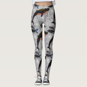 Aquatic animals pattern   ocean underwater life 23 leggings