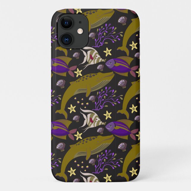 Aquatic animals pattern | ocean underwater life 25 Case-Mate iPhone case (Back)