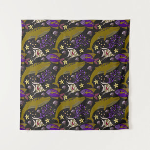 Aquatic animals pattern   ocean underwater life 25 tapestry