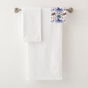 Aquatic animals pattern   ocean underwater life 27 bath towel set