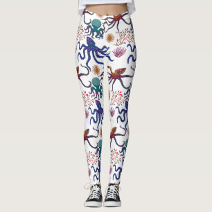 Aquatic animals pattern   ocean underwater life 27 leggings