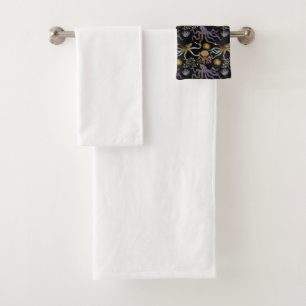 Aquatic animals pattern   ocean underwater life 29 bath towel set
