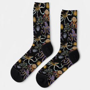 Aquatic animals pattern   ocean underwater life 29 socks