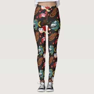 Aquatic animals pattern   ocean underwater life 30 leggings
