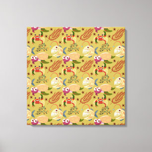 Aquatic animals pattern   ocean underwater life 31 canvas print