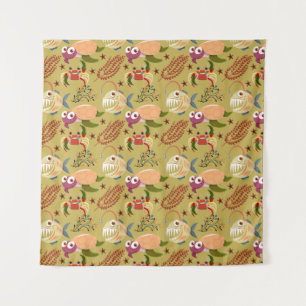 Aquatic animals pattern   ocean underwater life 31 tapestry