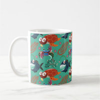 Aquatic animals pattern | ocean underwater life 33
