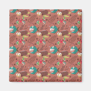 Aquatic animals pattern   ocean underwater life 35 magnet