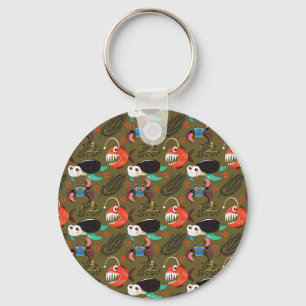 Aquatic animals pattern   ocean underwater life 36 key ring