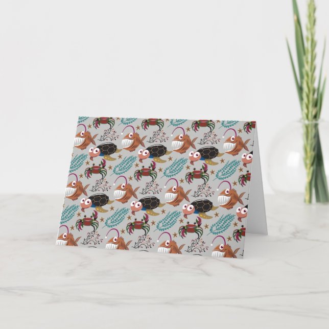 Aquatic animals pattern | ocean underwater life 37 card (Front)