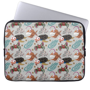 Aquatic animals pattern ocean underwater life 37 laptop sleeve