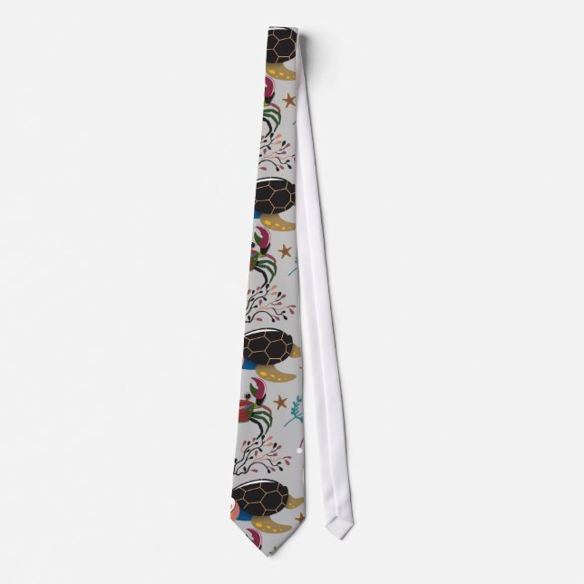 Aquatic animals pattern | ocean underwater life 37 tie (Front)