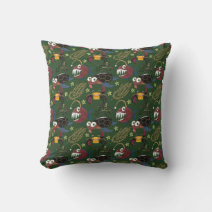 Aquatic animals pattern ocean underwater life 38 cushion