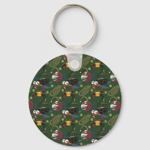 Aquatic animals pattern   ocean underwater life 38 key ring