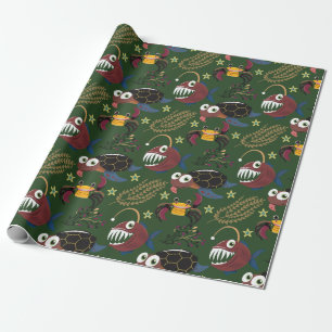 Aquatic animals pattern   ocean underwater life 38 wrapping paper