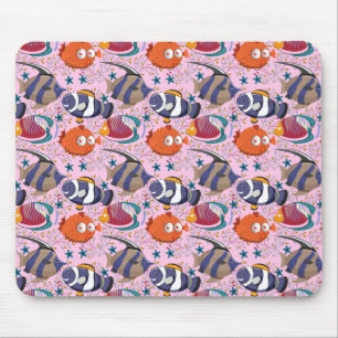 Aquatic animals pattern   ocean underwater life 39 mouse pad
