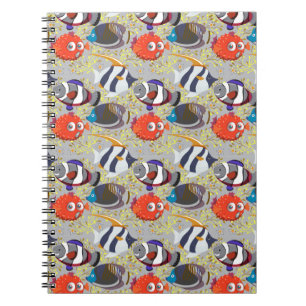 Aquatic animals pattern   ocean underwater life 40 notebook