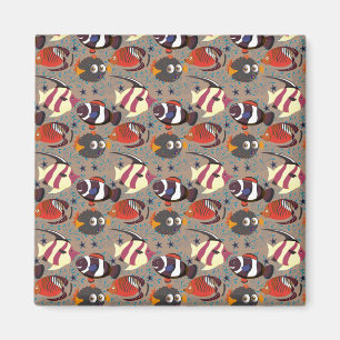 Aquatic animals pattern   ocean underwater life 41 magnet