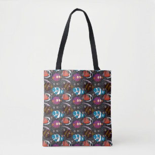 Aquatic animals pattern   ocean underwater life 43 tote bag