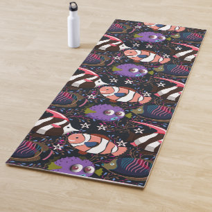 Aquatic animals pattern   ocean underwater life 47 yoga mat