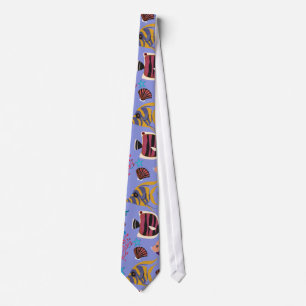 Aquatic animals pattern   ocean underwater life 8 tie