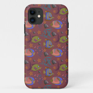 Aquatic animals pattern ocean underwater life 9 Case-Mate iPhone case