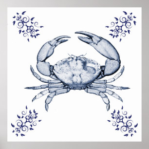 Aquatic Art ~ Stone Crab Poster